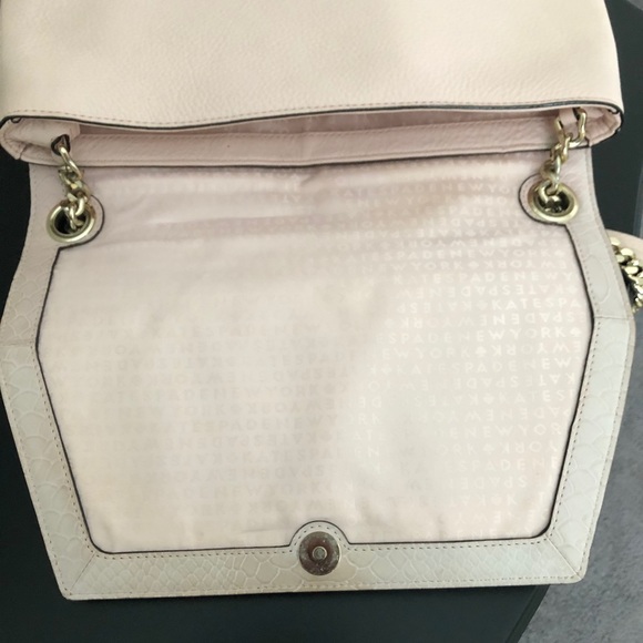 KATE SPADE PINK BOW GOLD CHAIN PURSE HANDBAG - Picture 11 of 16